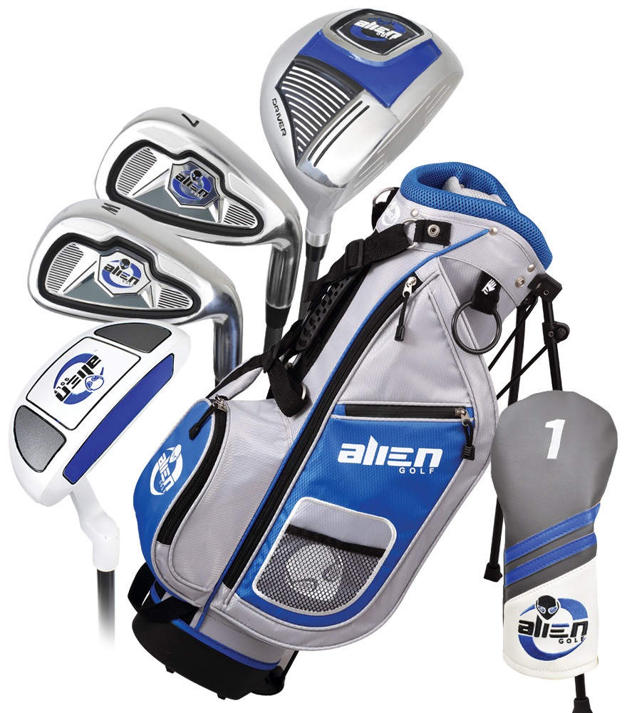 Alien Golf LH Junior 6 Piece Set Ages 6-8 (Left Handed) Blue/Gray