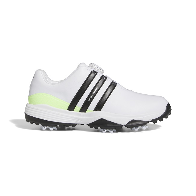 Adidas Golf Juniors Tour360 BOA Shoes 2024 White/Core Black/Green Spark 4